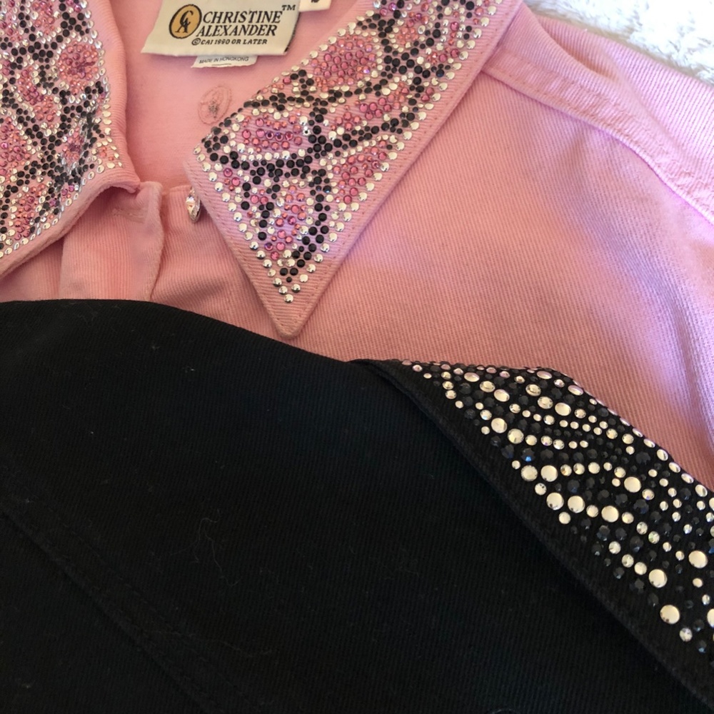 Christine Alexander Swarovski Crystal Pink Denim (Available in Black also) - Picture 10 of 11
